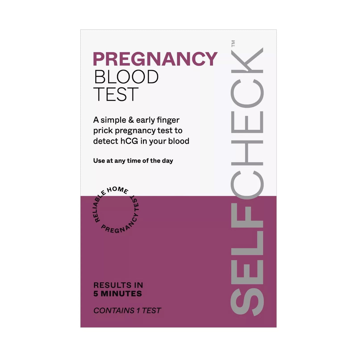 SELFCheck Pregnancy Blood Test