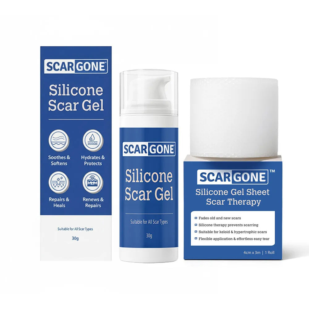 ScarGone Complete Silicone Scar Therapy Pack for Raised and Keloid Scars