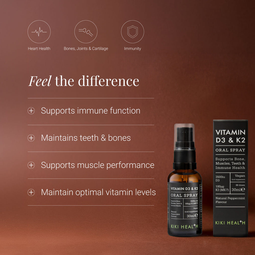 KIKI Health Vitamin D3 + K2 Oral Spray 3,500 IU 