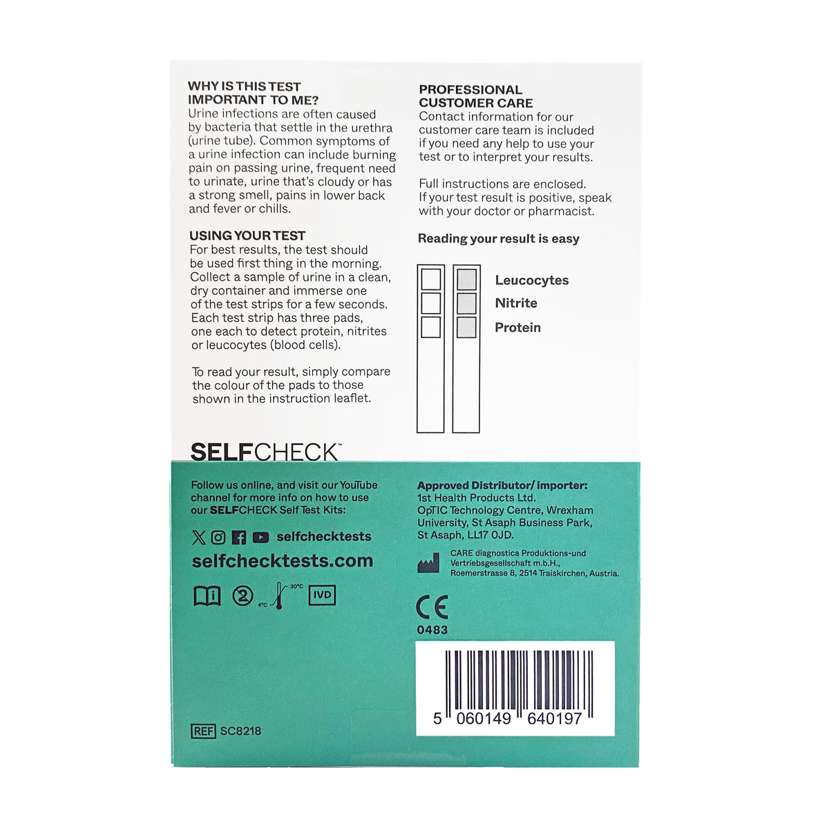 SELFCheck Urine Infection Test